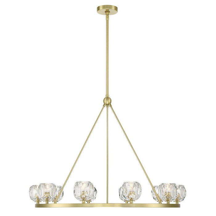 Crystorama Aragon 10 Light Chandelier, Soft Brass/Clear - ARA-10265-SB