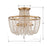 Crystorama Arcadia 3 Light Ceiling Mount, Antique Gold