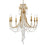 Crystorama Arcadia 8 Light Chandelier, Antique Gold - ARC-1908-GA-CL-MWP