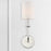 Crystorama Bailey 1 Light Wall Mount, Polished Nickel/White