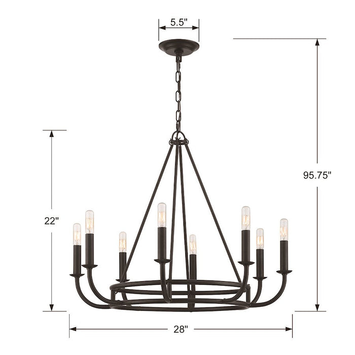 Crystorama Bailey 8 Light Chandelier