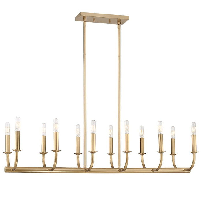 Crystorama Bailey 12 Light Chandelier, Aged Brass - BAI-A2112-AG