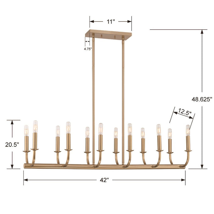 Crystorama Bailey 12 Light Chandelier