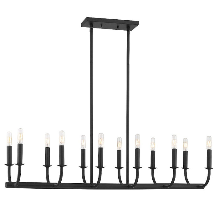 Crystorama Bailey 12 Light Chandelier, Matte Black - BAI-A2112-MK