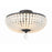 Crystorama Bella 3 Light Semi Flush Mount, Matte Black - BLA-10660-MK