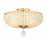 Crystorama Bella 4 Light Semi Flush Mount, Antique Gold - BLA-10665-GA