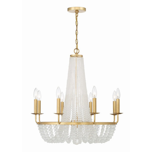 Crystorama Bella 8 Light Chandelier, Antique Gold - BLA-10668-GA