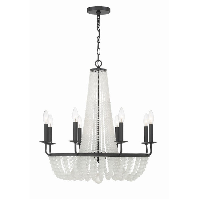 Crystorama Bella 8 Light Chandelier, Matte Black - BLA-10668-MK