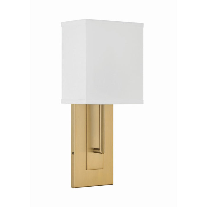 Crystorama Brent 1 Light 15" Sconce, Vibrant Gold