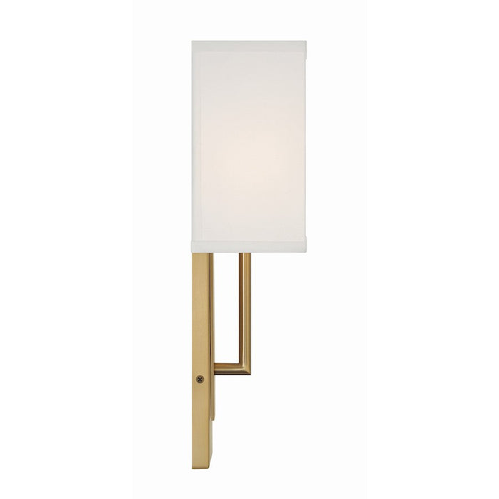 Crystorama Brent 1 Light 15" Sconce, Vibrant Gold