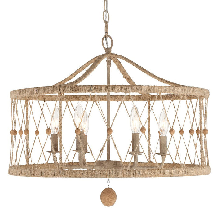 Crystorama Brixton 6 Light Chandelier, Burnished Silver