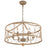 Crystorama Brixton 6 Light Chandelier, Burnished Silver