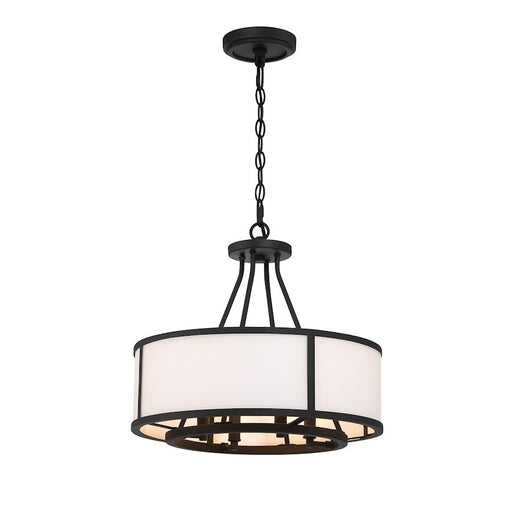 Crystorama Bryant 4 Light Chandelier, Black Forged - BRY-8004-BF