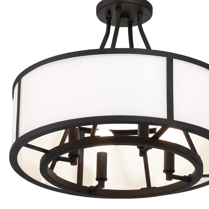 Crystorama Bryant Chandelier, Black Forged