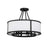 Crystorama Bryant 4 Light Semi Flush Mount, Black Forged