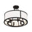 Crystorama Bryant 4 Light Semi Flush Mount, Black Forged