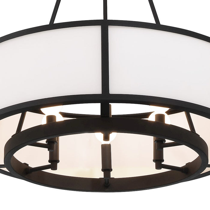 Crystorama Bryant Chandelier, Black Forged