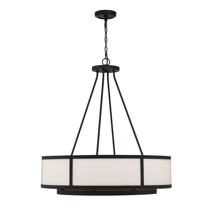 Crystorama Bryant Chandelier, Black Forged