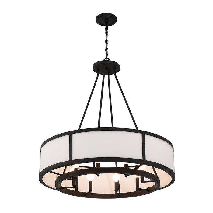 Crystorama Bryant Chandelier, Black Forged