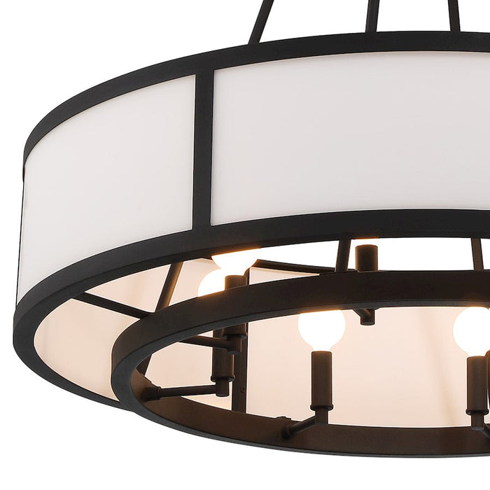 Crystorama Bryant Chandelier, Black Forged