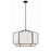 Crystorama Carlyn 6 Light Chandelier, Black/White - CAR-9209-BK