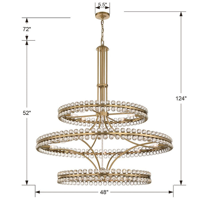 Crystorama Clover 24 Light Chandelier