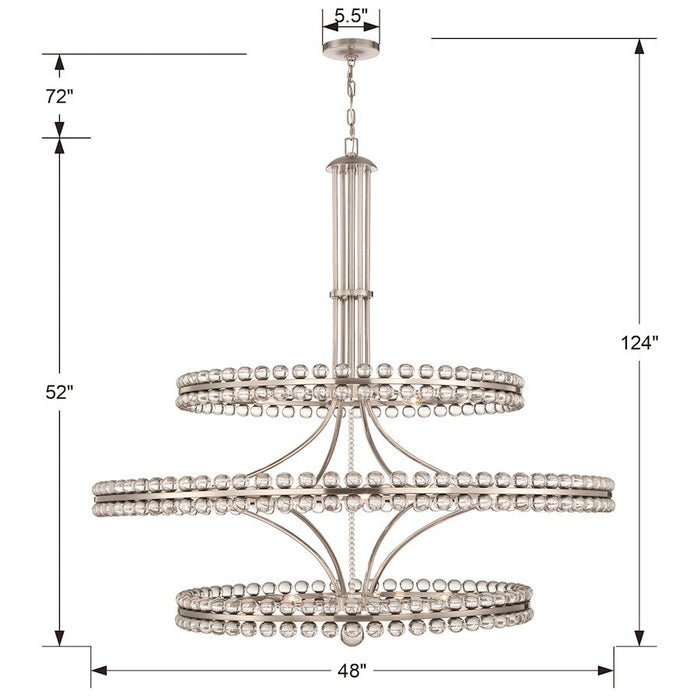 Crystorama Clover 24 Light Chandelier