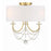 Crystorama Delilah 3 Light Semi Flush Mount, Brass/White - DEL-90803-AG-CEILING