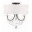 Crystorama Delilah 3 Light Semi Flush Mount, Black/White - DEL-90803-MK-CEILING