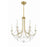 Crystorama Delilah 6 Light Chandelier, Aged Brass - DEL-90806-AG