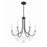 Crystorama Delilah 6 Light Chandelier, Matte Black - DEL-90806-MK