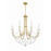 Crystorama Delilah 8 Light Chandelier, Aged Brass - DEL-90808-AG