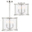 Crystorama Devon 3 Light Lantern, Polished Nickel - DEV-B8003-PN