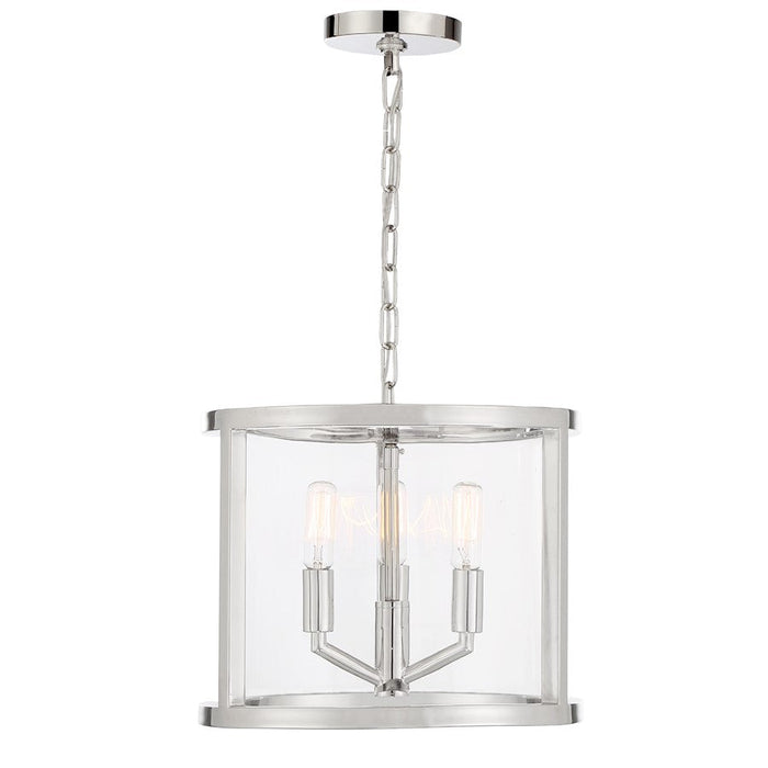 Crystorama Devon Lantern, Polished Nickel