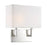 Crystorama Durham 2 Light Polished Nickel Wall Mount