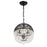 Crystorama Duval 3 Light Mini Chandelier, Matte Black