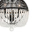 Crystorama Duval 3 Light Mini Chandelier, Matte Black