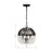 Crystorama Duval 3 Light Mini Chandelier, Matte Black