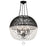 Crystorama Duval 6 Light Pendant, Matte Black