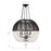 Crystorama Duval 6 Light Pendant, Matte Black