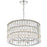 Crystorama Elliot 6 Light Chandelier, Polished Nickel