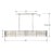 Crystorama Elliot 6 Light Linear Chandelier, Polished Nickel