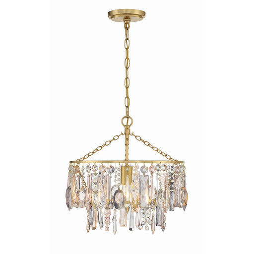 Crystorama Elsa 1 Light Pendant, Antique Gold - ELS-7100-GA