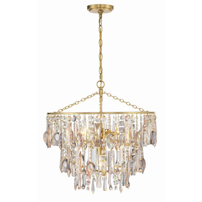 Crystorama Elsa 3 Light Pendant, Antique Gold - ELS-7103-GA