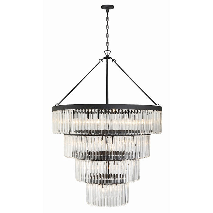 Crystorama Emory 22 Light Chandelier, Black Forged - EMO-5409-BF