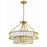 Crystorama Farris 6 Light Chandelier, Aged Brass