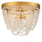 Crystorama Fiona 3 Light Ceiling Mount, Antique Gold/Clear - FIO-A9103-GA-CL