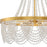 Crystorama Fiona 4 Light Chandelier, Antique Gold with Beads