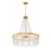 Crystorama Fiona 4 Light Chandelier, Antique Gold with Beads