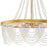 Crystorama Fiona 4 Light Chandelier, Antique Gold with Beads